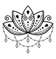 lotus flower design mehndi henna tattoo vector image vector image