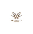 animal insect honey bee fly logo design icon vector image