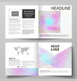 business templates for square design bi fold vector image