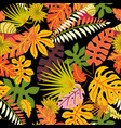 floral seamless pattern with a fallen leaves vector image