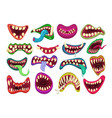 monster mouth set vector image