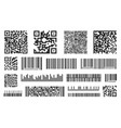 barcodes black barcode qr code for scanning vector image