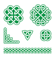 celtic knots green patterns vector image vector image