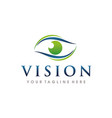 eye care logo logo design template vector image vector image
