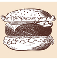 school props hamburger vector image vector image
