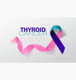 thyroid cancer awareness calligraphy poster design vector image