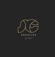 black and yellow gold alphabet letter sc s c logo vector image