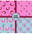 easter seamless patterns set abstract paper vector image vector image