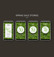 set spring sale web banners for social media vector image vector image