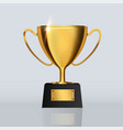 trophy cup gold prize vector image