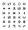 arrow icon set vector image vector image