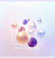 christmas background with baubles and place vector image