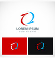 circle arrow loop color logo vector image