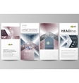 flyers set modern banners business templates vector image