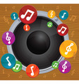 music concept - dynamic with bright notes vector image