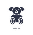 puppy toy icon on white background simple element vector image