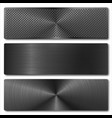 various realistic black metal banners collection vector image