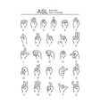 asl sign vector image vector image