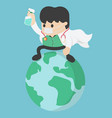 coronavirus attack concept doctor save world stop vector image