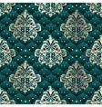 green seamless rococo floral vector image vector image