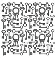 texture of vintage keys isolated on white vector image