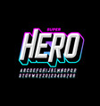 comics superhero style font vector image vector image