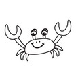 cute crab coloring page for kids vector image