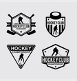 hockey logo badges vector image