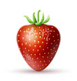 red strawberry icon vector image vector image