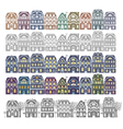 silhouette city street vector image vector image
