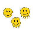 dripping smiles art cartoon happy acid sticker vector image vector image