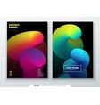 liquid cover set template for brochure banner vector image