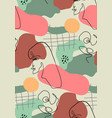 seamless pattern with woman face drawn vector image vector image