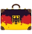 suitcase with a german flag vector image vector image