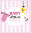 baby shower girl vector image