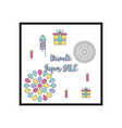 creative poster sale happy diwali vector image vector image