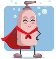 superhero soap botttle cartoon character vector image