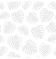 tropical repeat pattern with gray monstera leaves vector image vector image