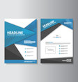 blue black brochure flyer leaflet presentation set vector image