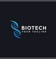 dna genetic tech logo design template vector image vector image
