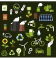 environment and recycling flat icons vector image vector image