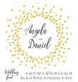 gold circle font vector image vector image