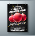 merry christmas night party vector image