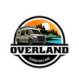 overland vehicle motorhome camping car vector image vector image