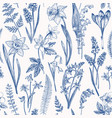 seamless floral pattern vector image vector image