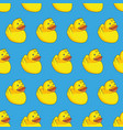 seamless pattern with yellow ducks vector image vector image