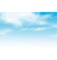 blue sky with clouds background vector image vector image