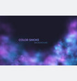 realistic colored blue purple and pink smoke vector image
