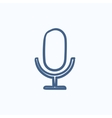 retro microphone sketch icon vector image