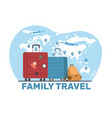 family travel concept bags of all vector image vector image